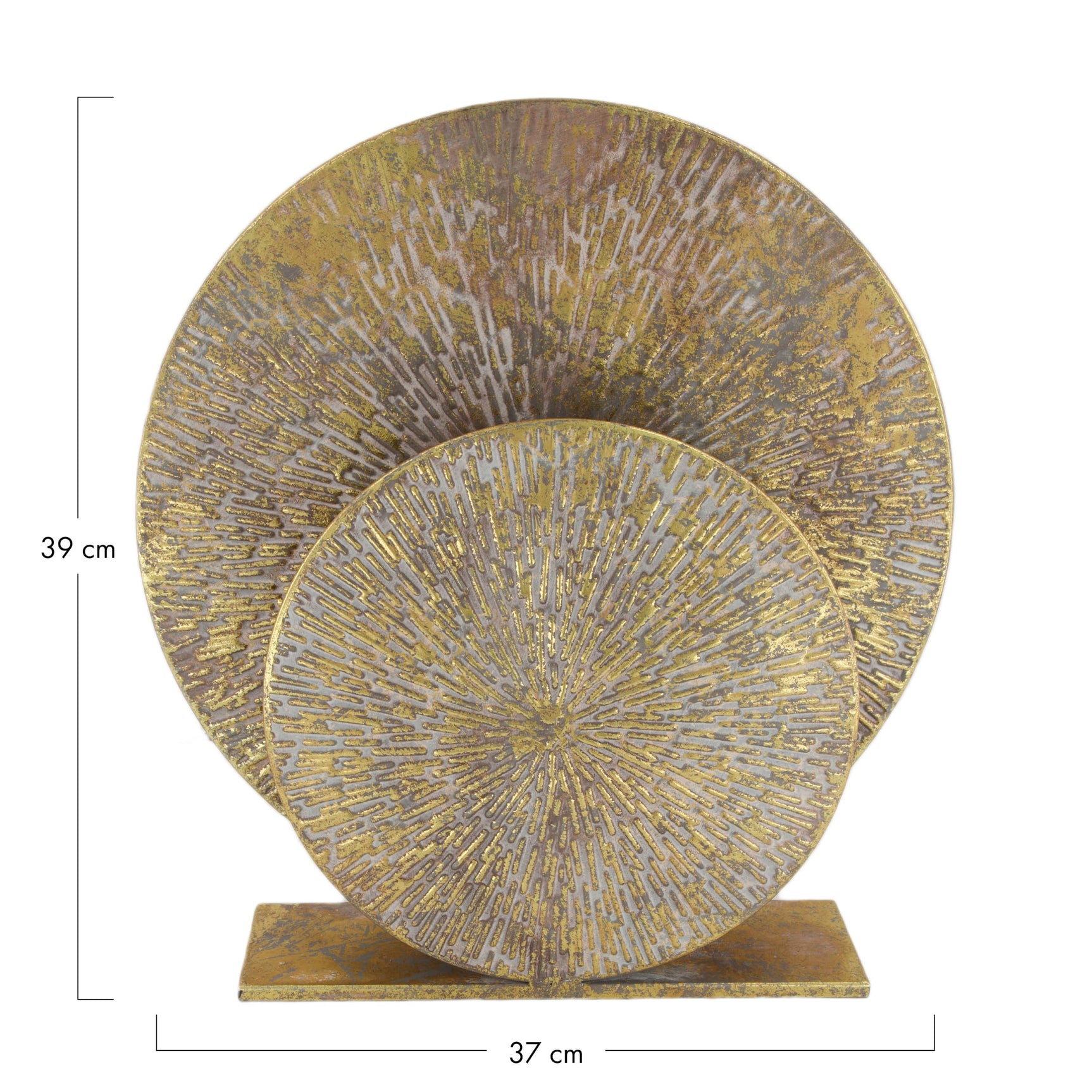 Tafel lamp metaal 37x8x39cm