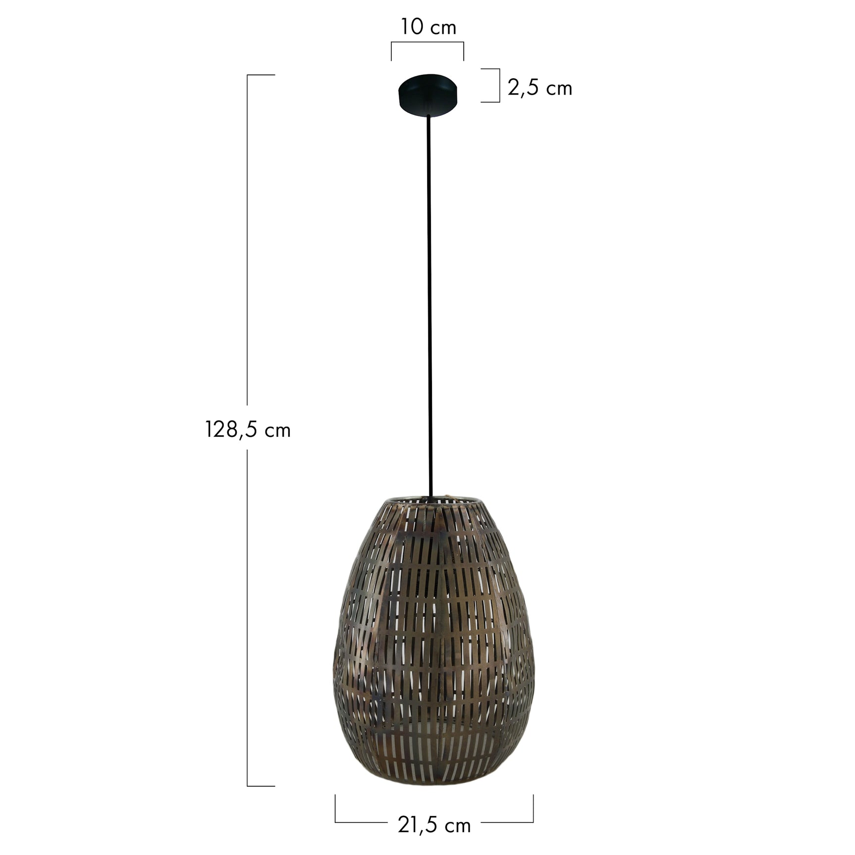 Hang lamp metaal 21.5x21.5x28.5cm