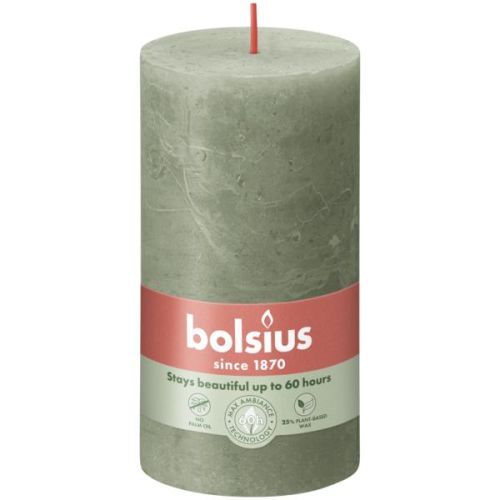 Stompkaars 130/68 Rustiek Fresh Olive - Bolsius