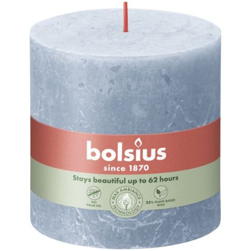 Stompkaars 100/100 Rustiek Shine Blue - Bolsius