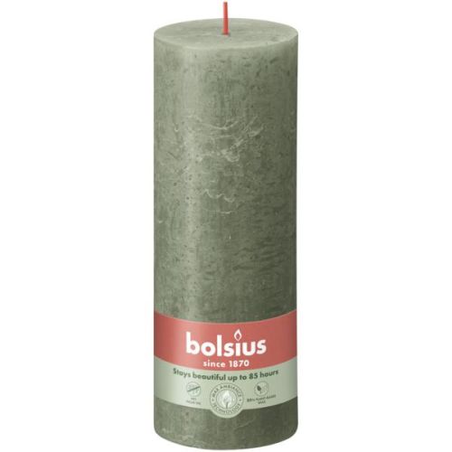 Stompkaars 190/68 Rustiek Fresh Olive - Bolsius