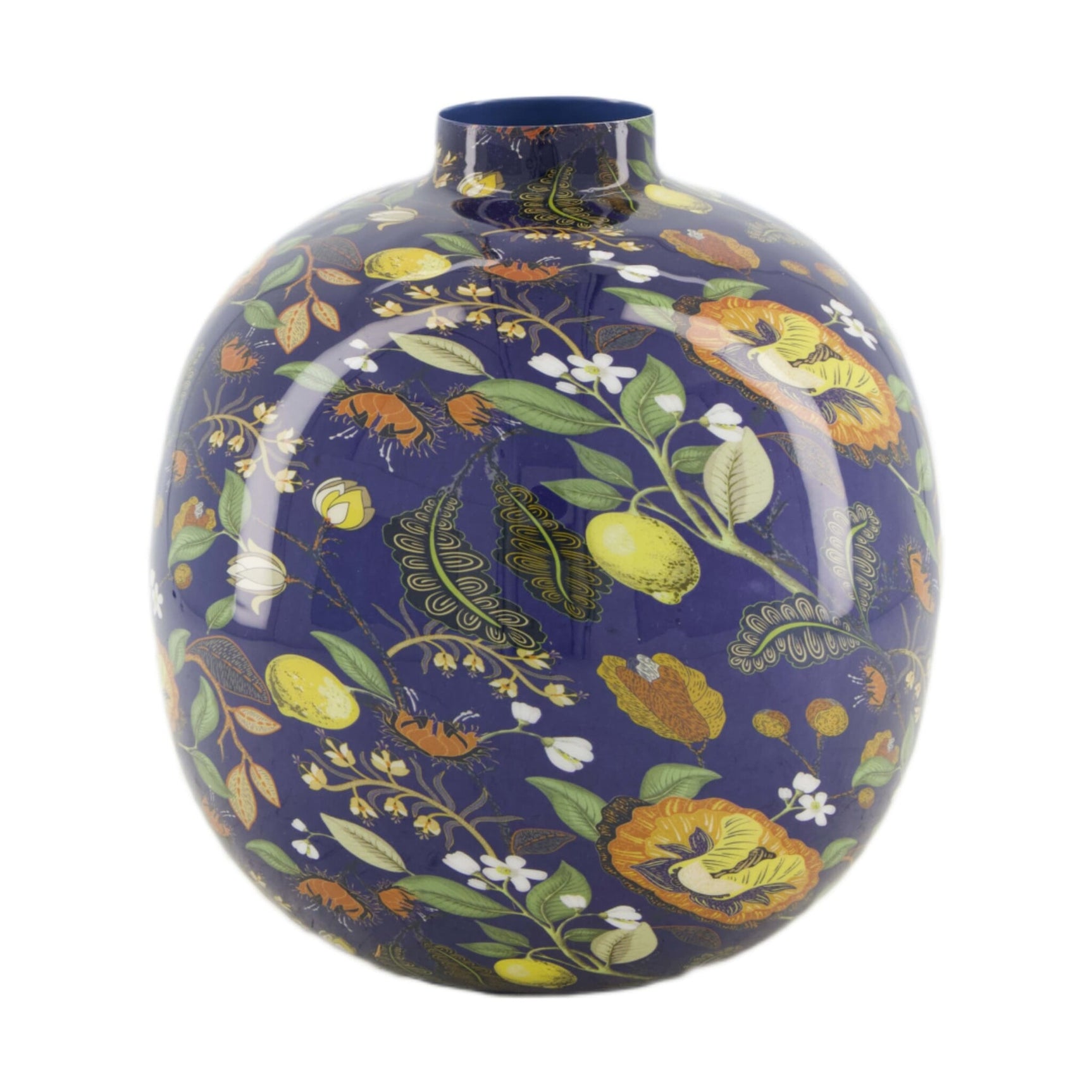 Fles limoen metaal 19x19x21.5cm