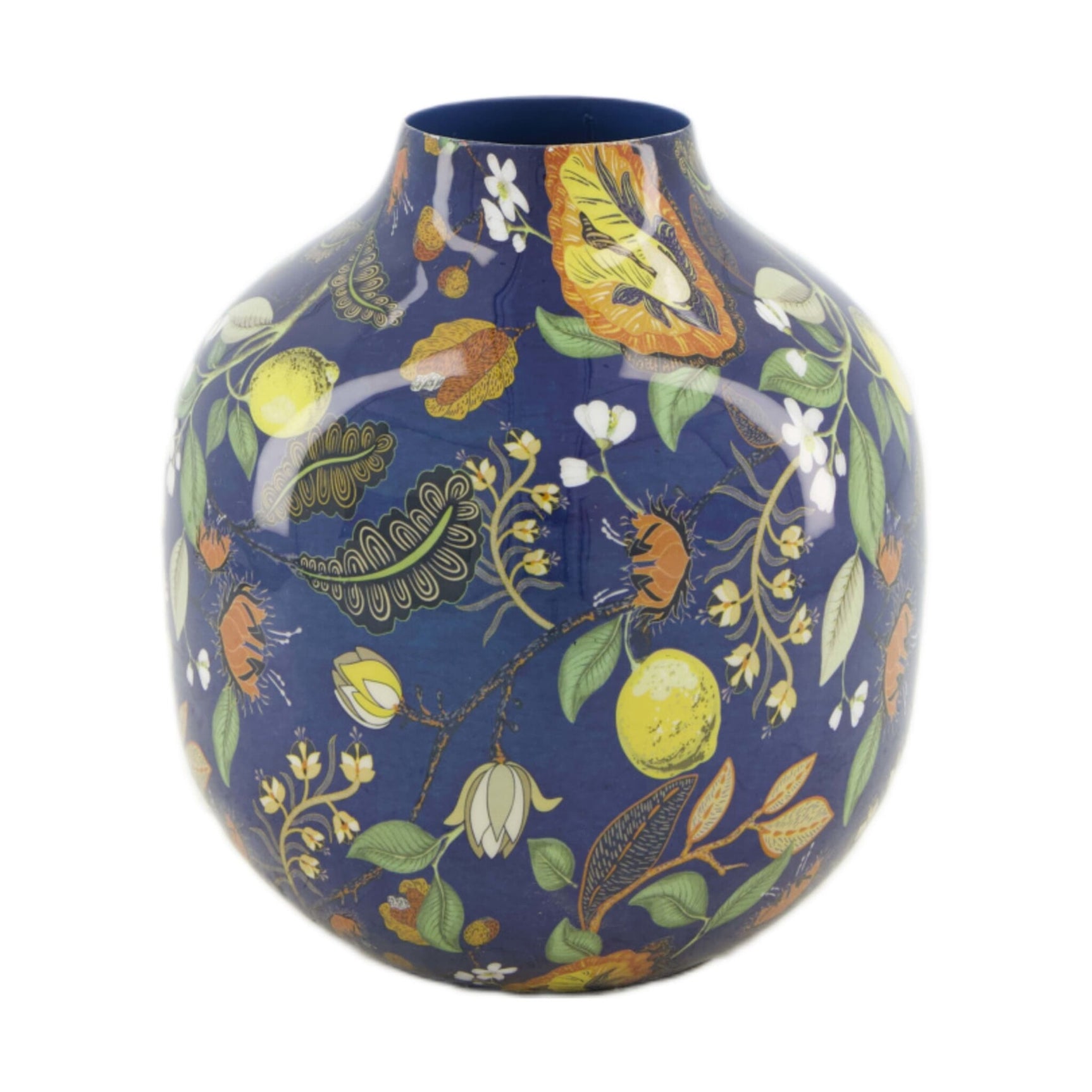 Fles limoen metaal 14x14x15.5cm