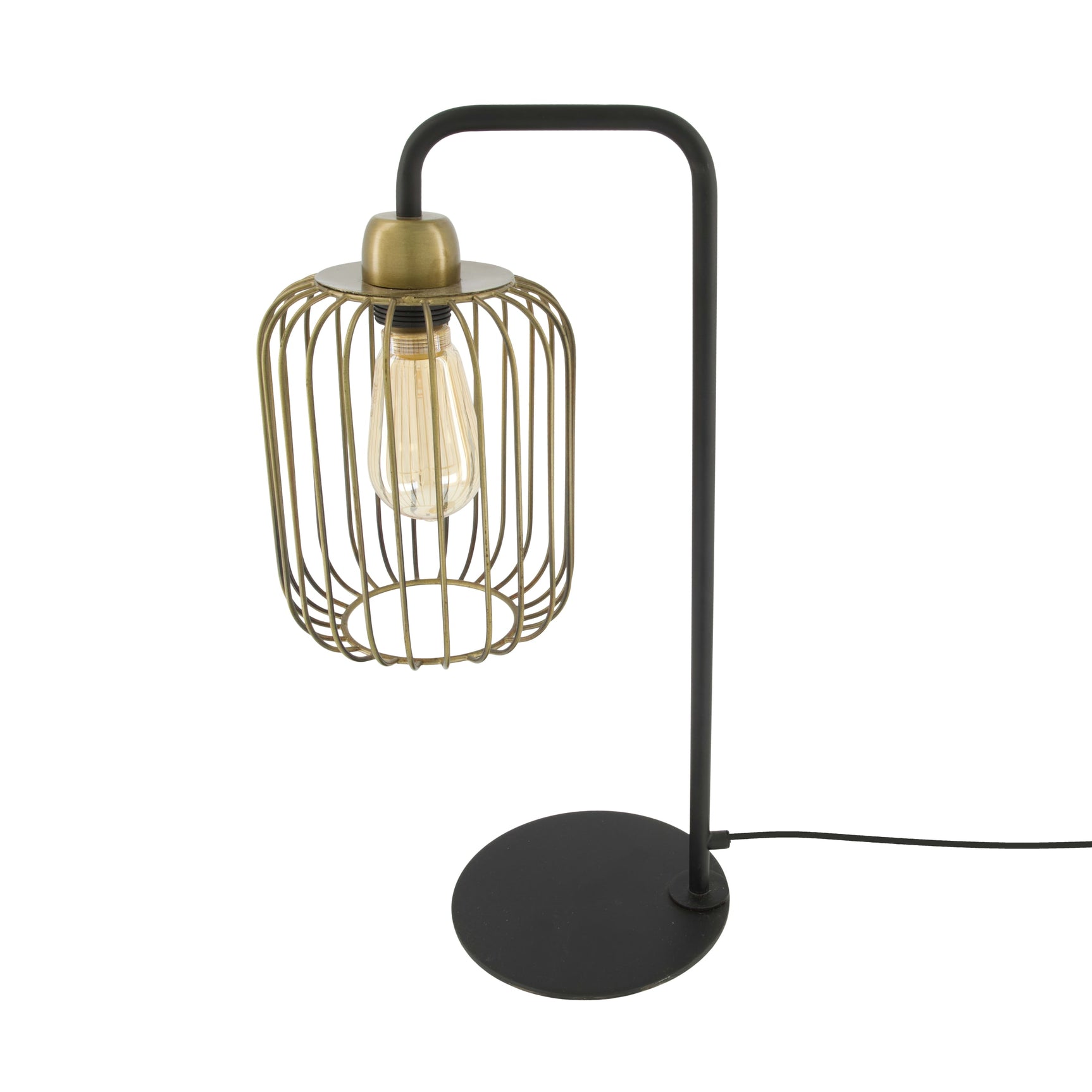 Tafel lamp rond metaal 25x18x50cm