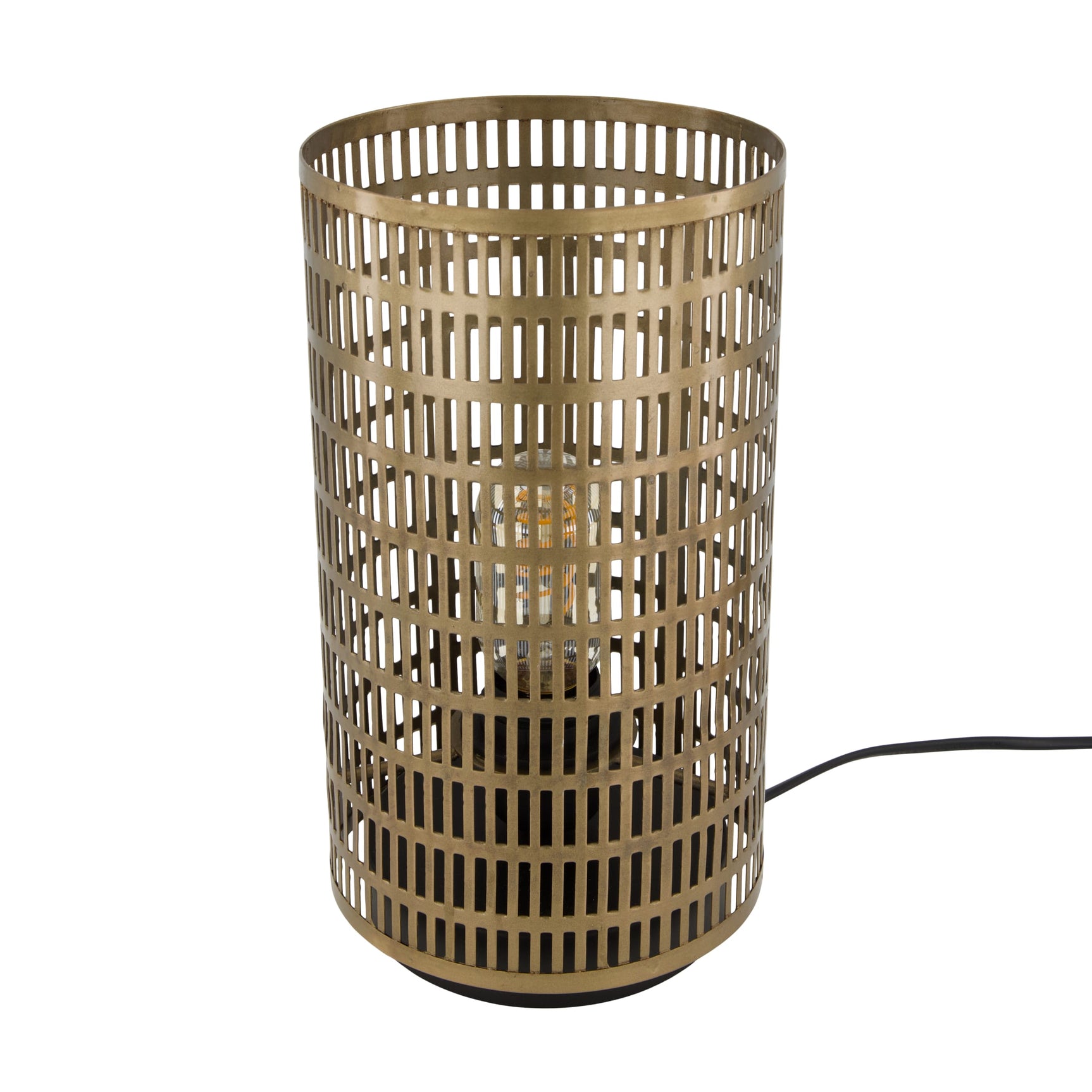 Tafel lamp rond metaal 15x15x27cm