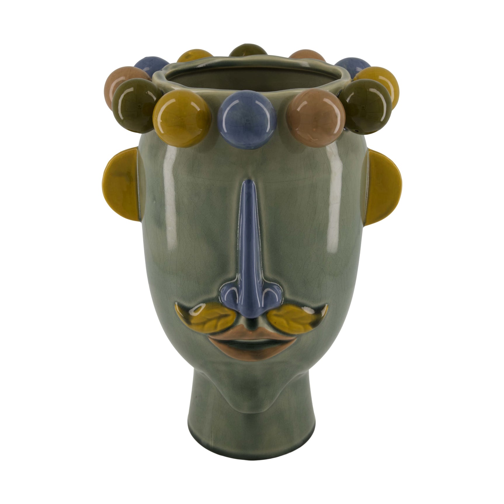 Vase hoofd keramiek 22.5x22.5x32cm