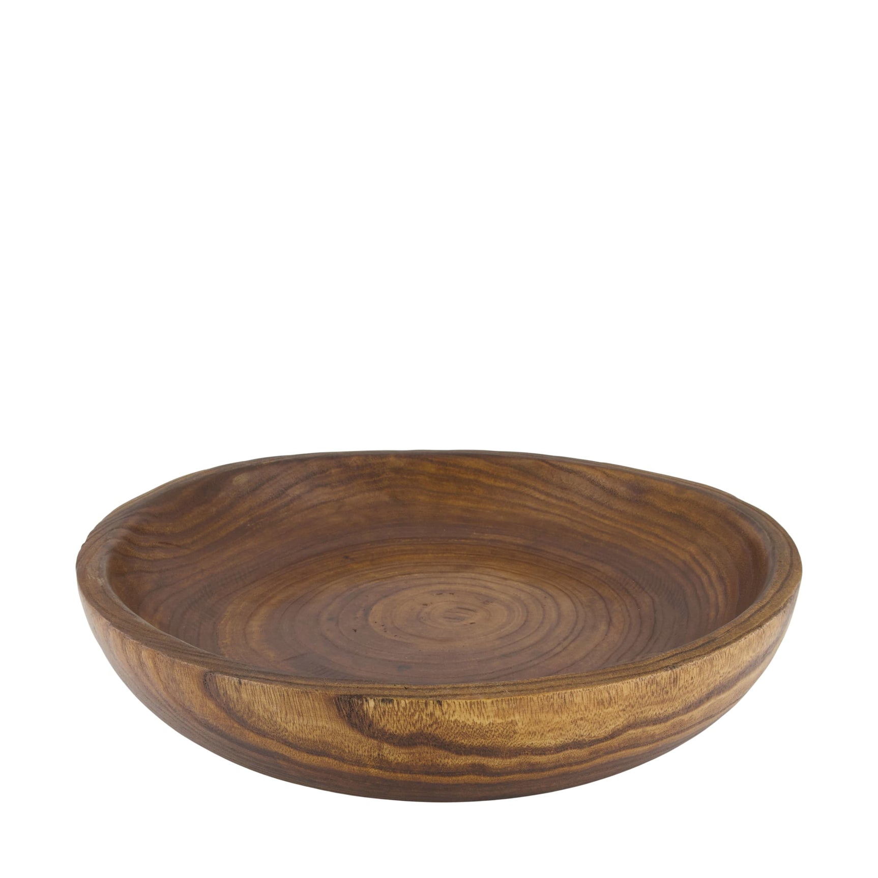 Ronde houten kom van paulowniahout, 45×45×9 cm