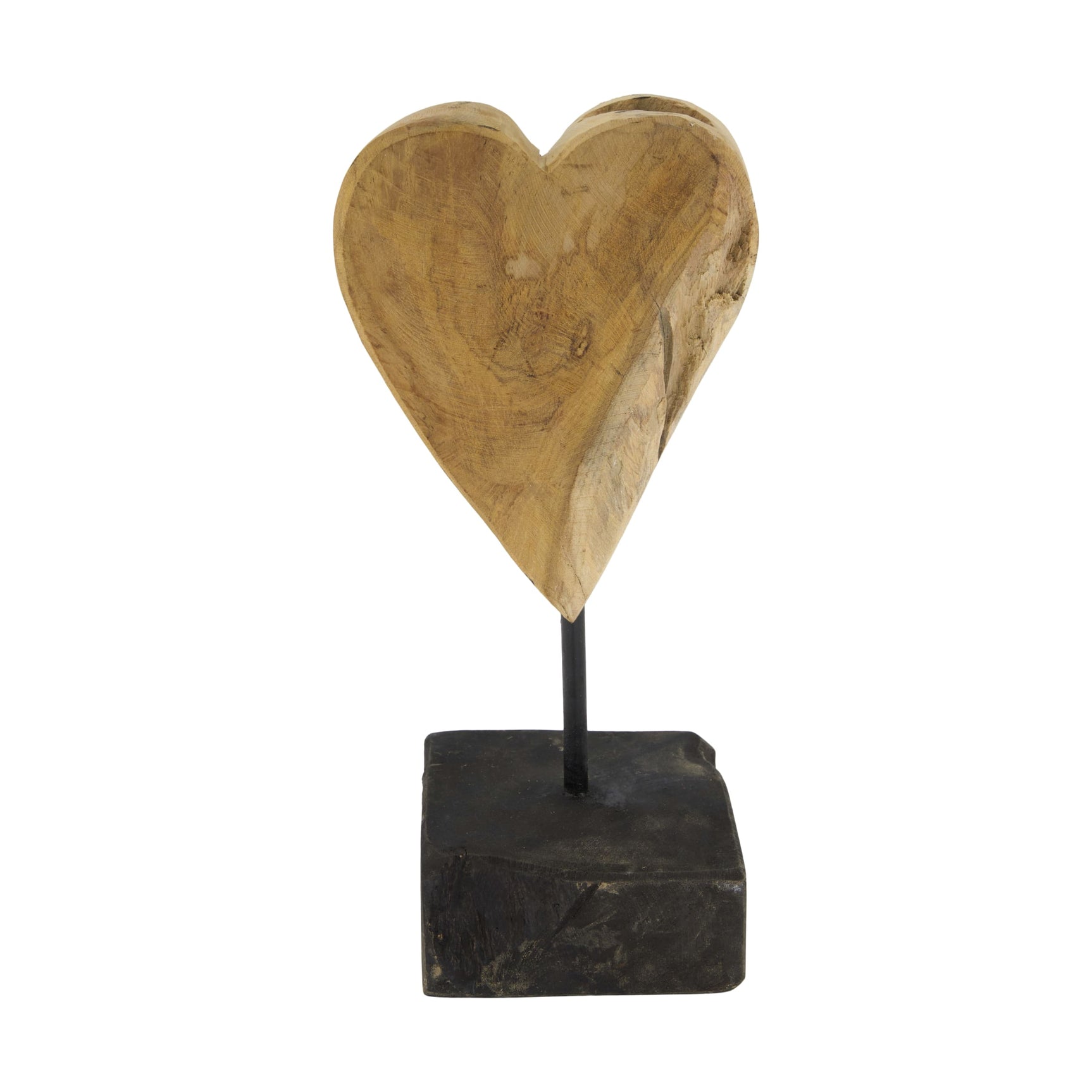 hart teak hout on stand 26x13x10cm