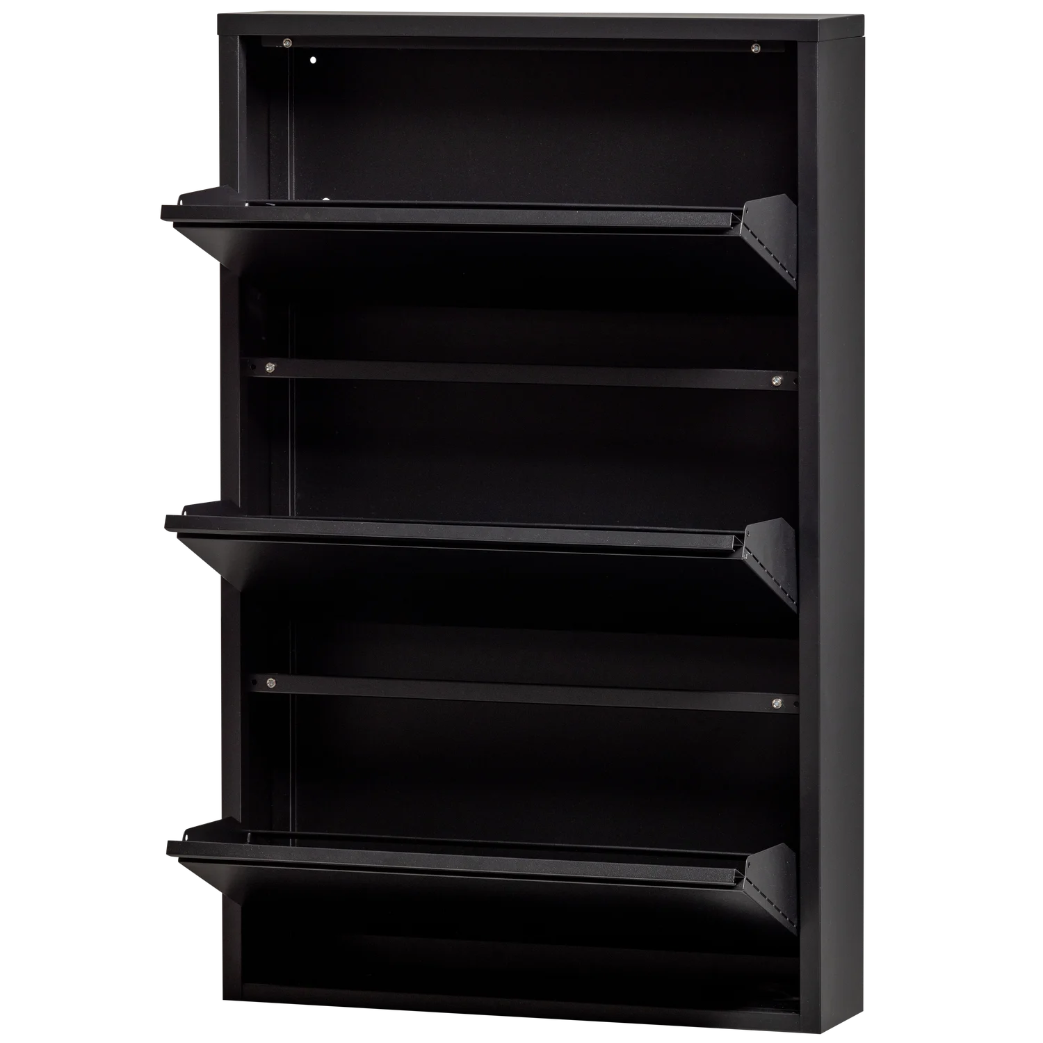 WOOOD - Sabine 3-vaks schoenenkast metaal zwart