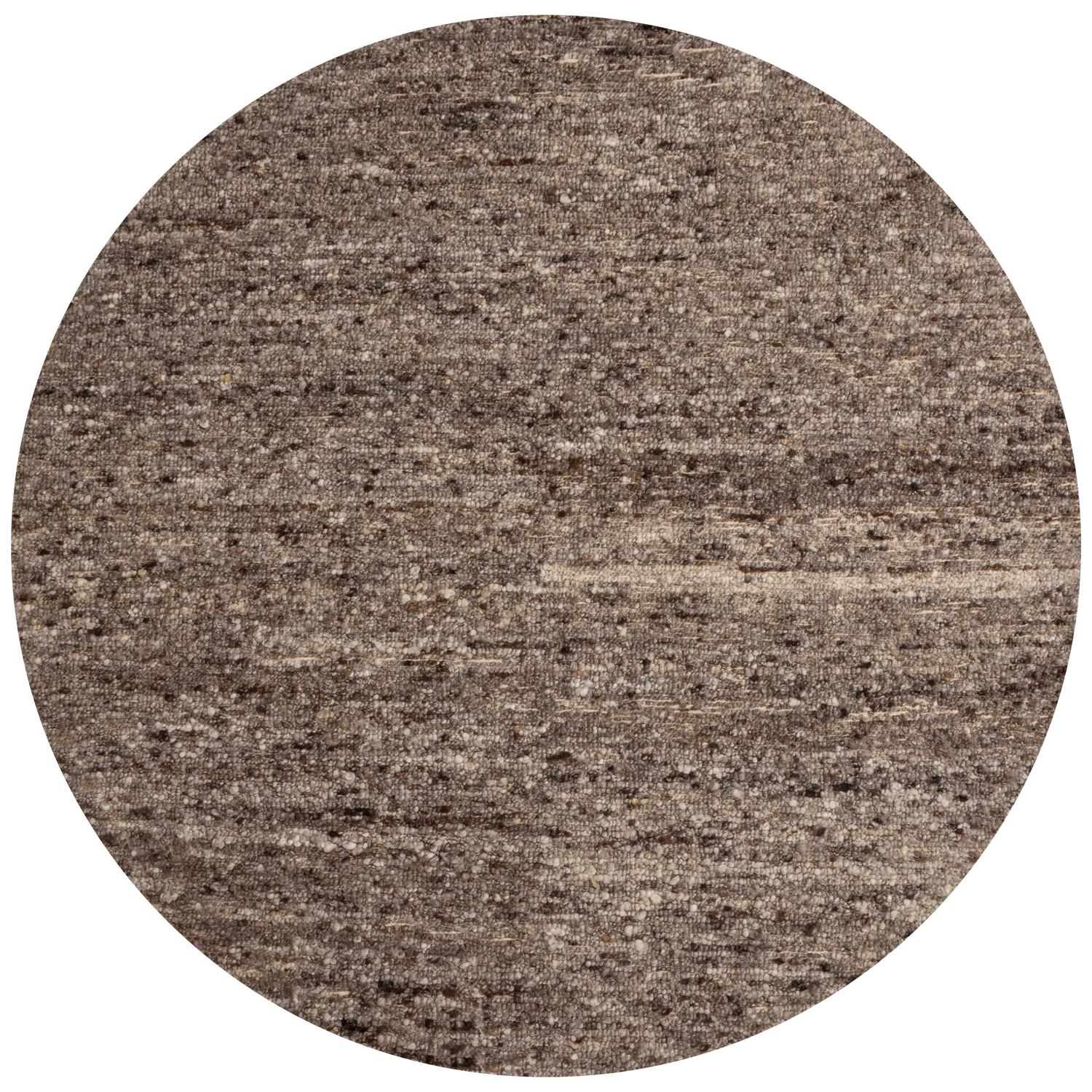 WOOOD - Efia vloerkleed rond wol bruin melange 200cm