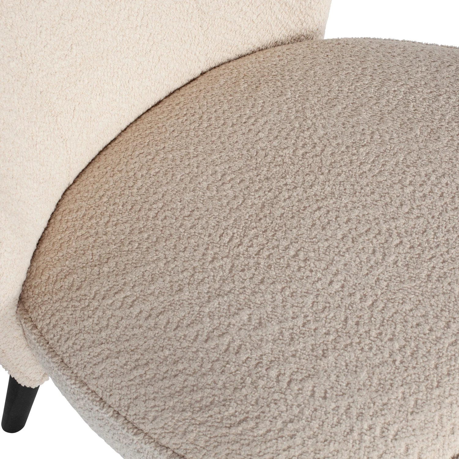 WOOOD - Fauteuil Sara bouclé crème