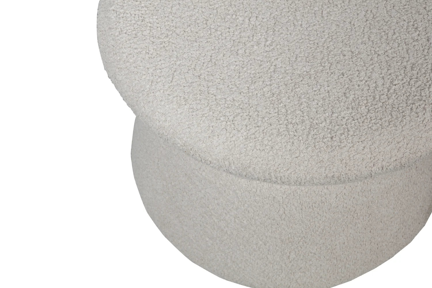 WOOOD - Rowan poef met brede top boucle naturel