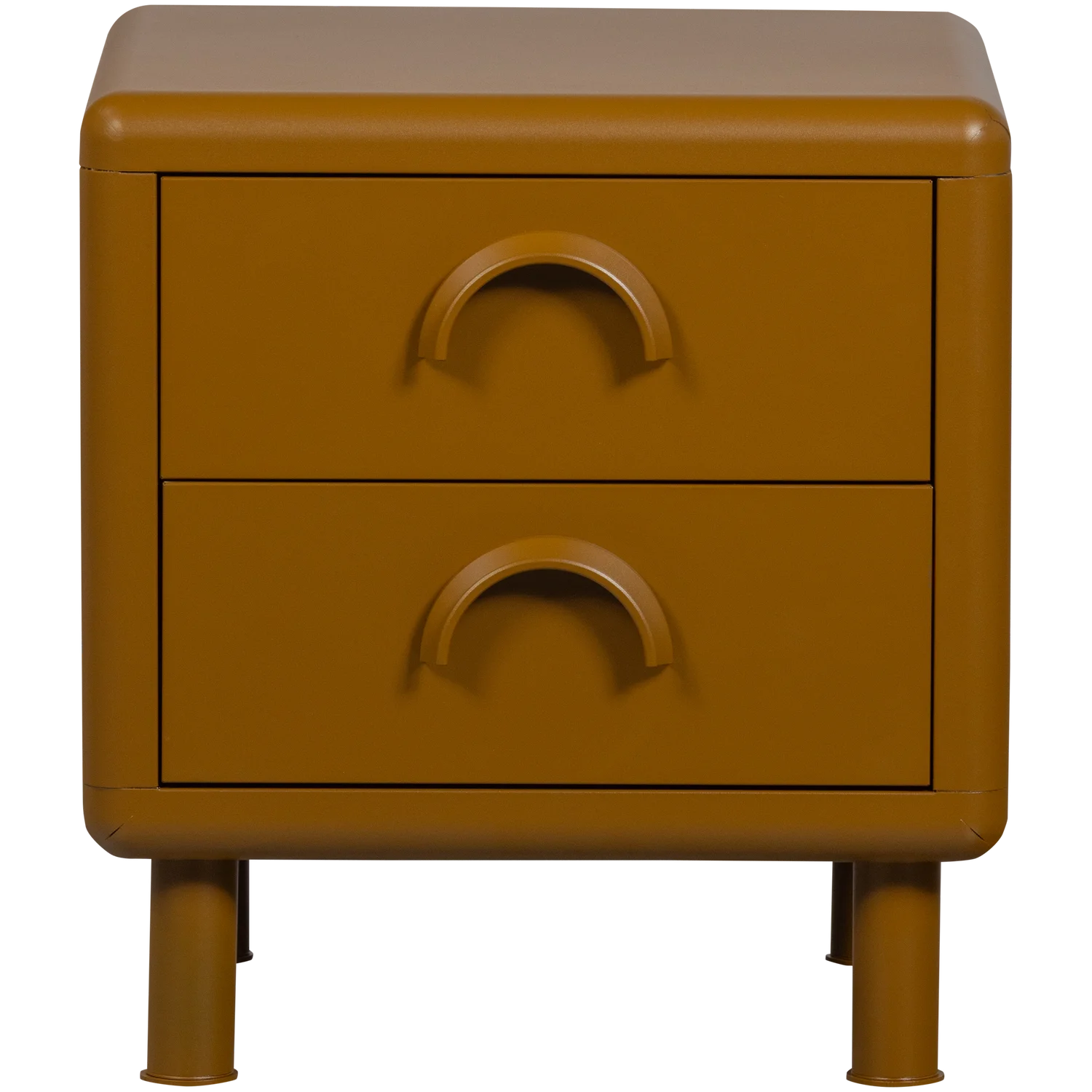 WOOOD - Rune ladekast/nachtkastje 2 lades metaal honinggeel