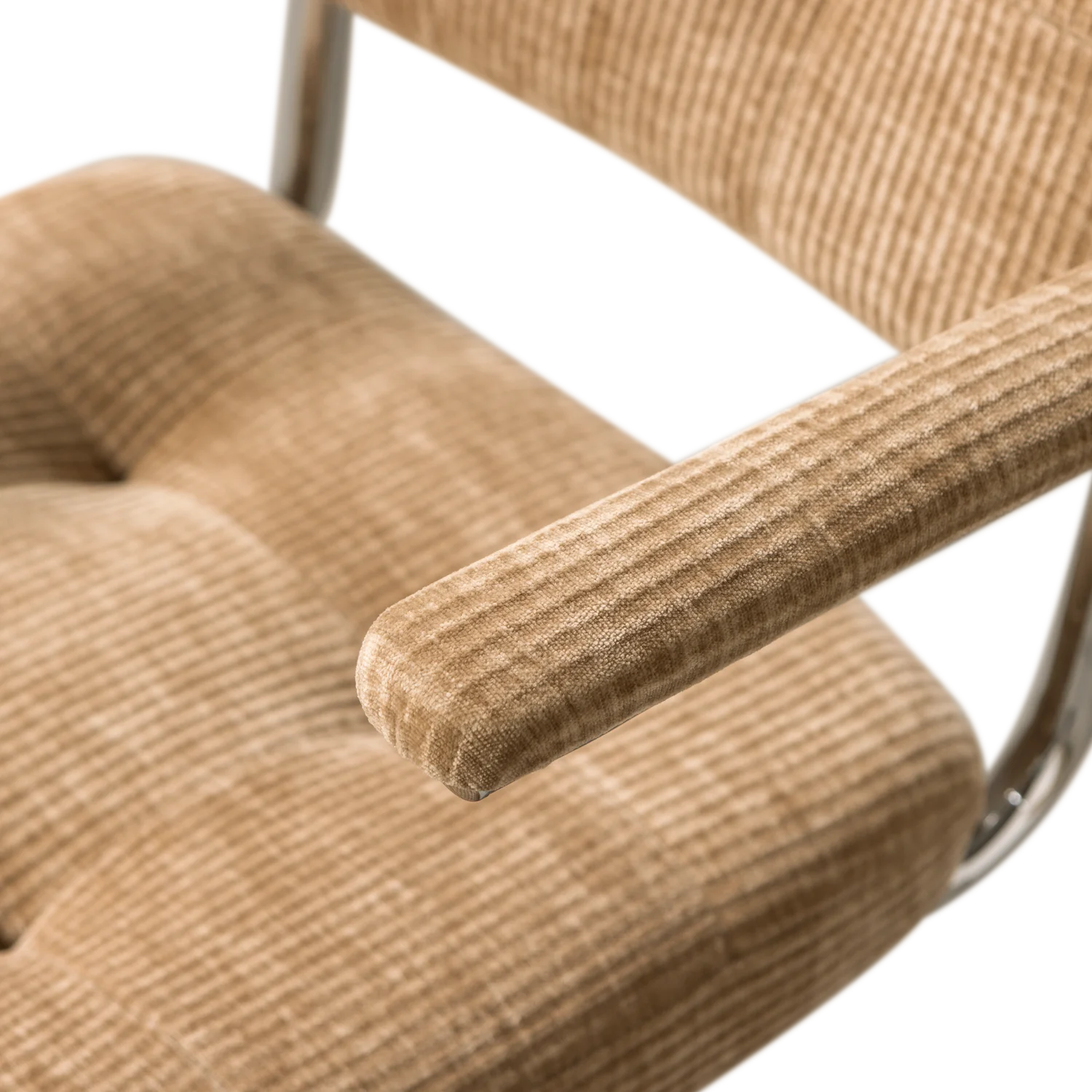 WOOOD - Kova bureaustoel geweven ribstof donkerzand