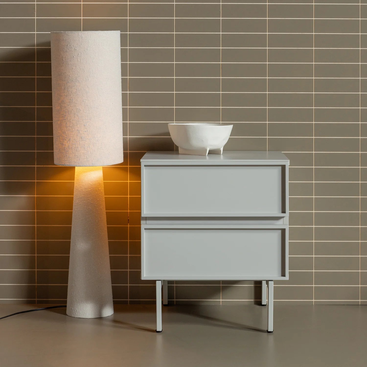 WOOOD - Tours ladekast/nachtkastje 2 lades melamine/mdf zand