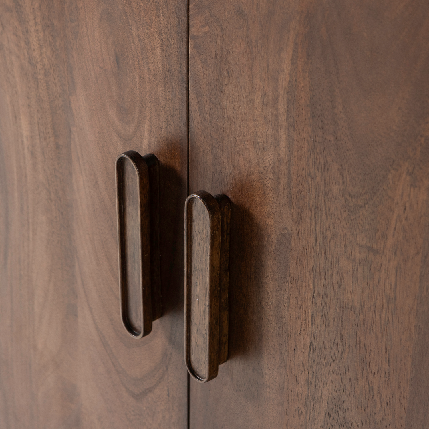 LIYA 2-DEURS KAST MANGOHOUT DONKERBRUIN