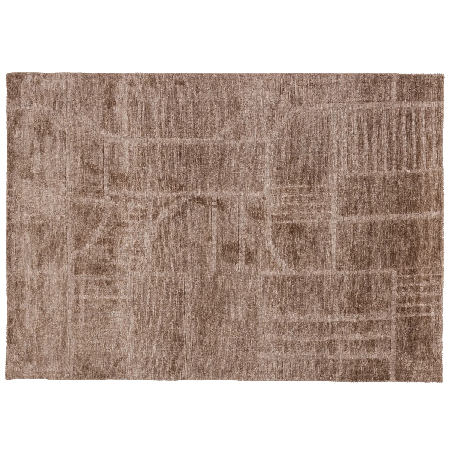 WOOOD - Lovi vloedkleed polyester/katoen taupe 170x240cm