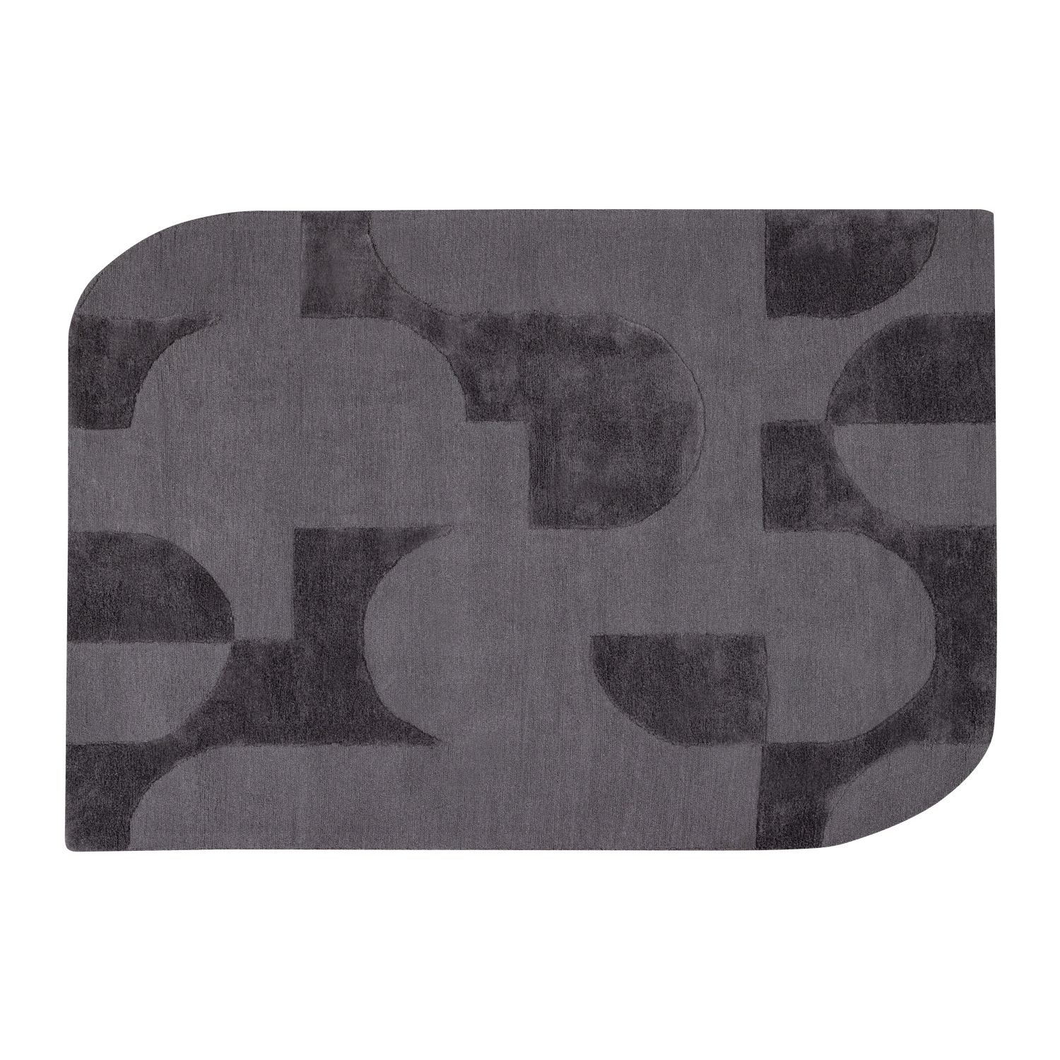 LIVO VLOERKLEED VISCOSE/WOL GRIJS 170x240 CM