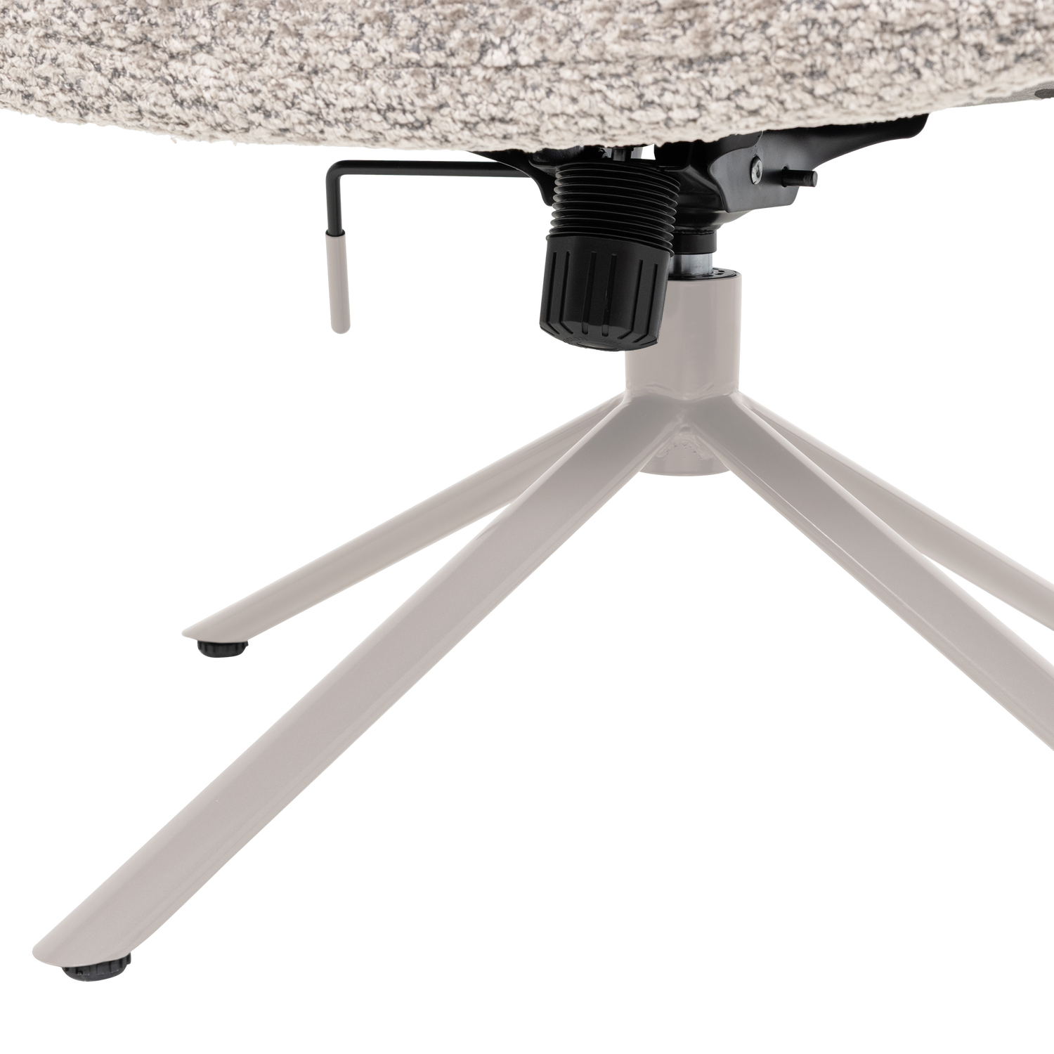 SOREN VERSTELBARE DRAAIFAUTEUIL WOLLIG GRIJS