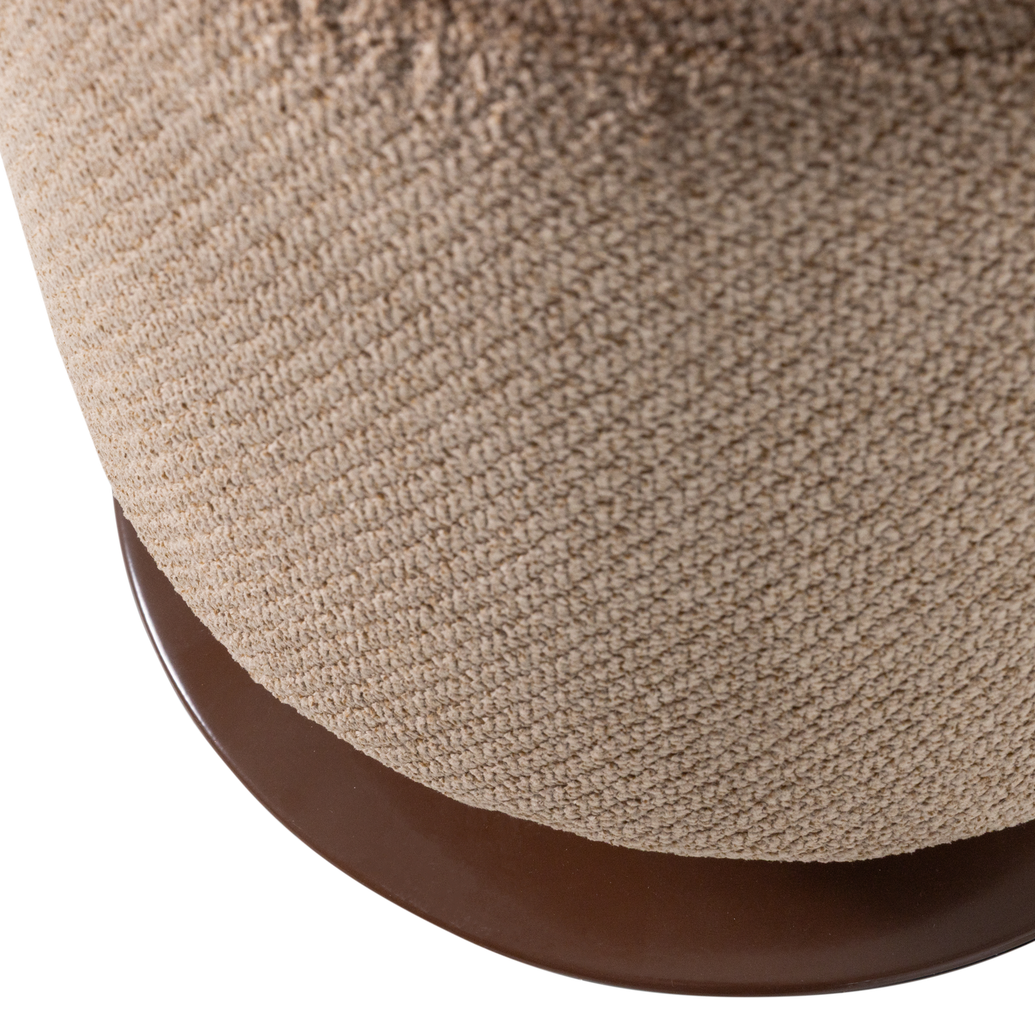 ISLEN POEF MET DRAAIVOET BOUCLE BRUIN