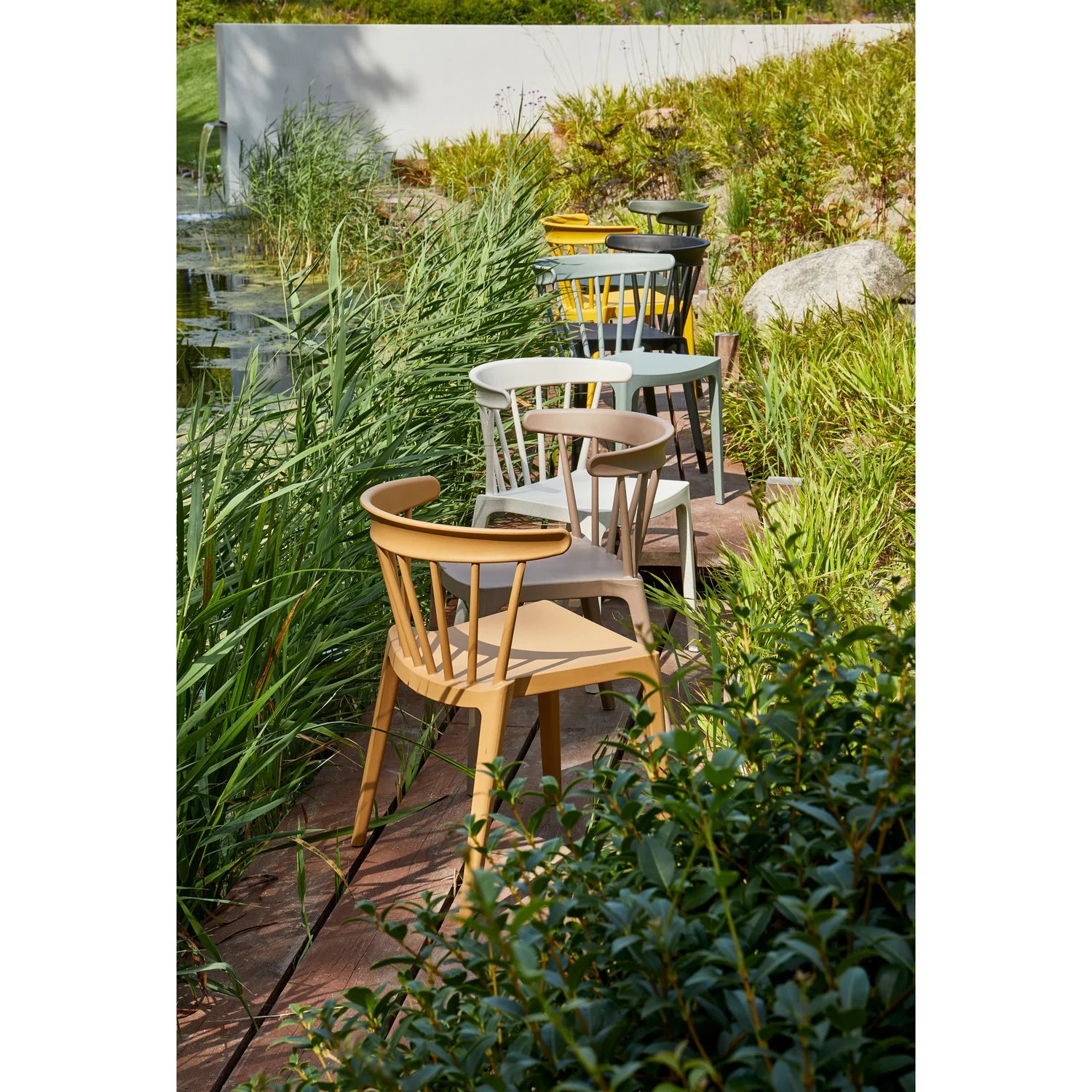 WOOOD - Bliss tuinstoel met spijlen off white