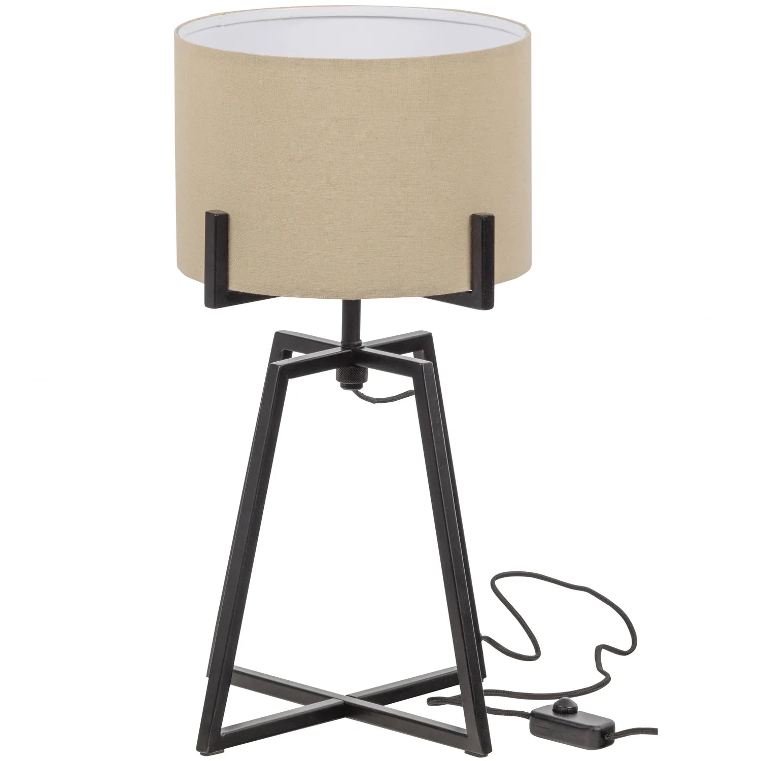 WOOOD - Holly tafellamp zwart/naturel