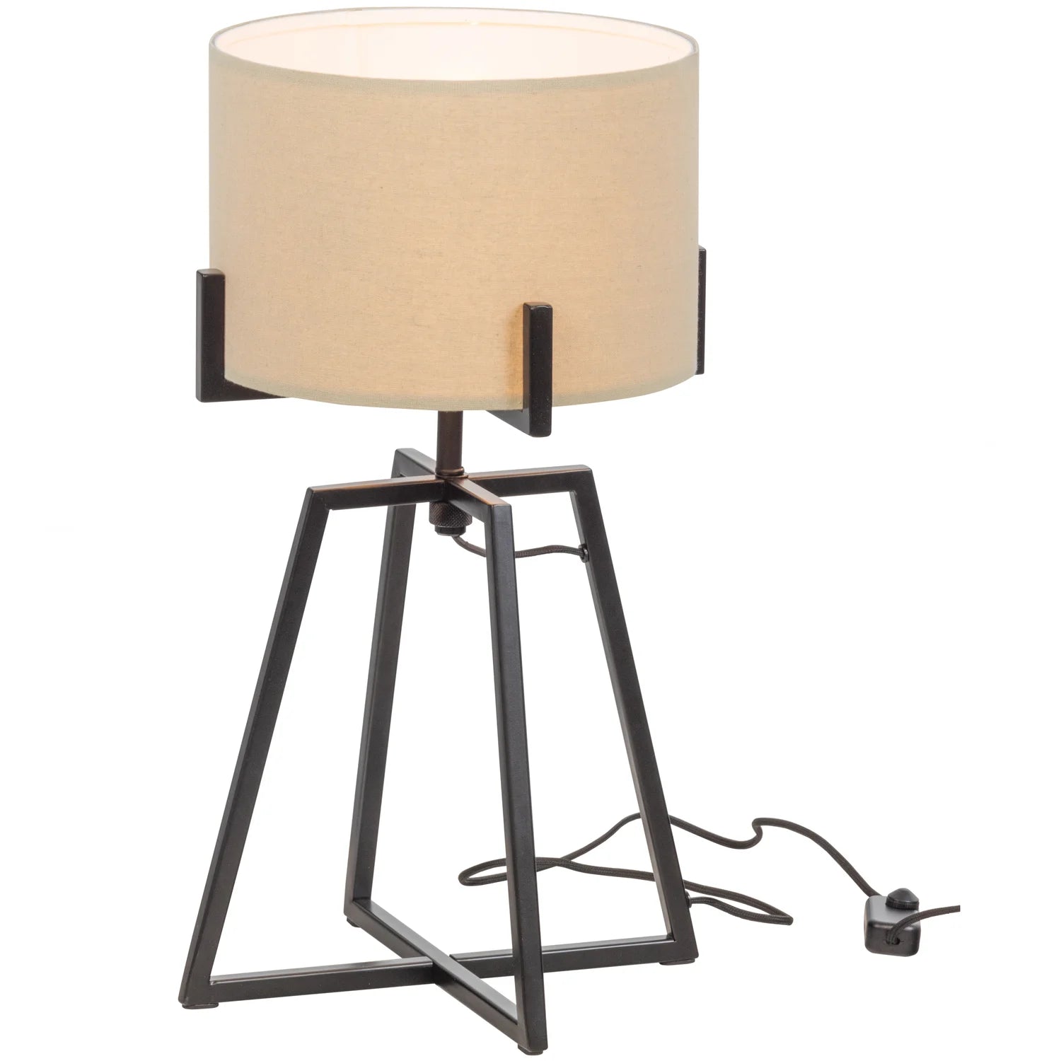 WOOOD - Holly tafellamp zwart/naturel