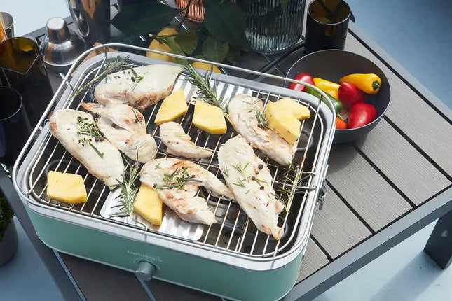 Barbecook - E-Carlo elektrische tafelgrill Paris Green 42,5x33x16,5cm