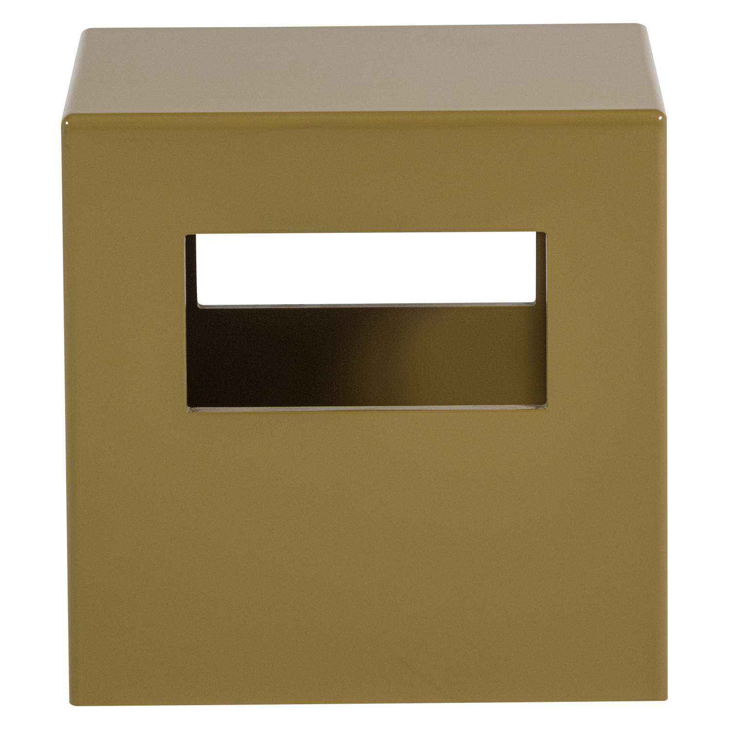 MODERN BIJZETTAFEL MDF HOUT HOOGGLANS HONINGGEEL