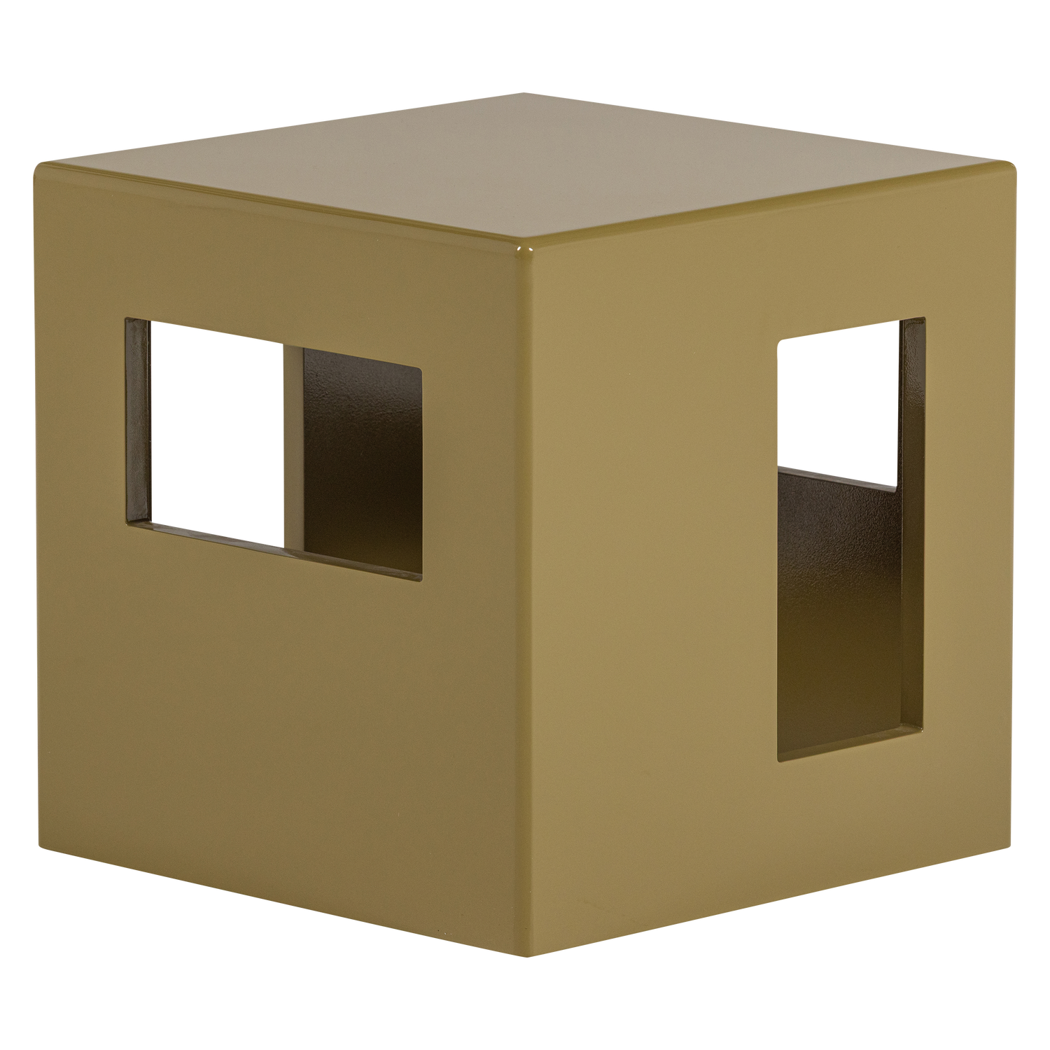 MODERN BIJZETTAFEL MDF HOUT HOOGGLANS HONINGGEEL