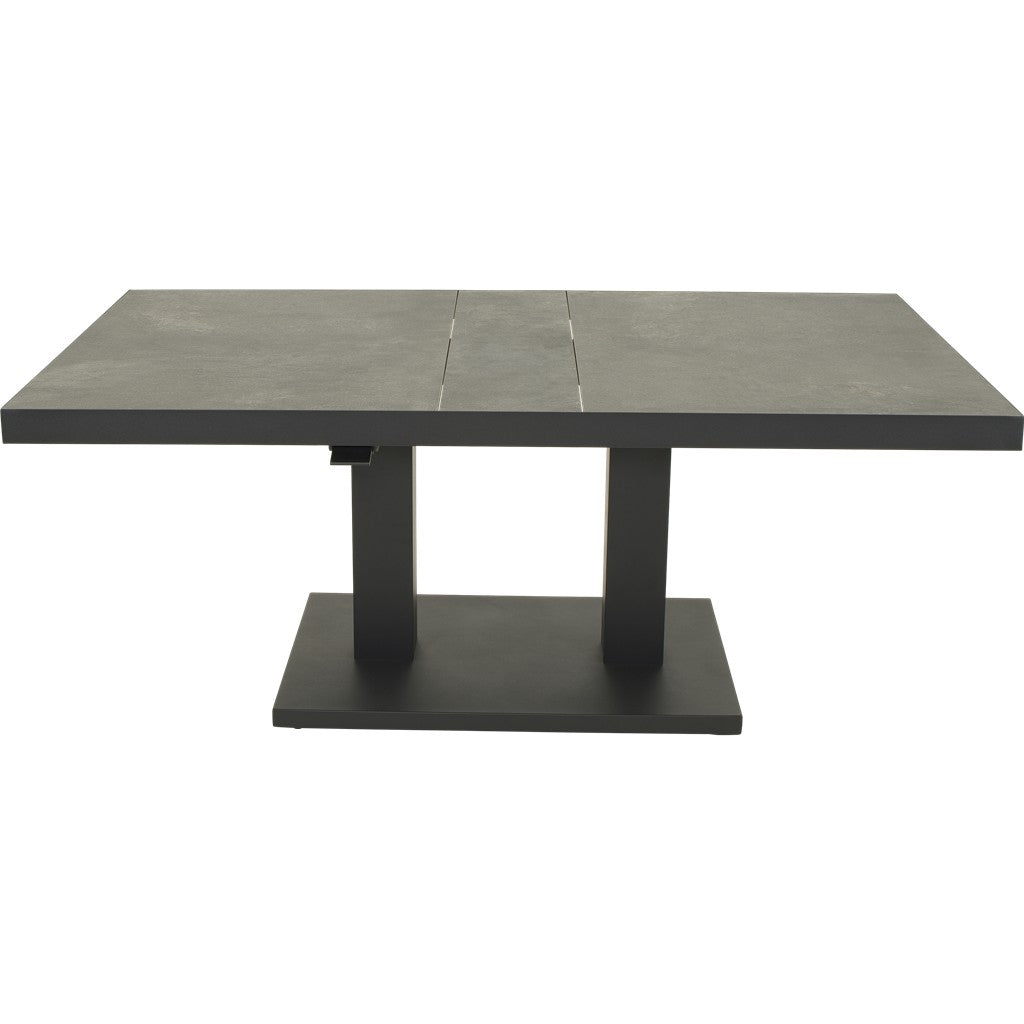Verstelbare loungetafel Murcia zwart 140x85 cm - Lesli Living
