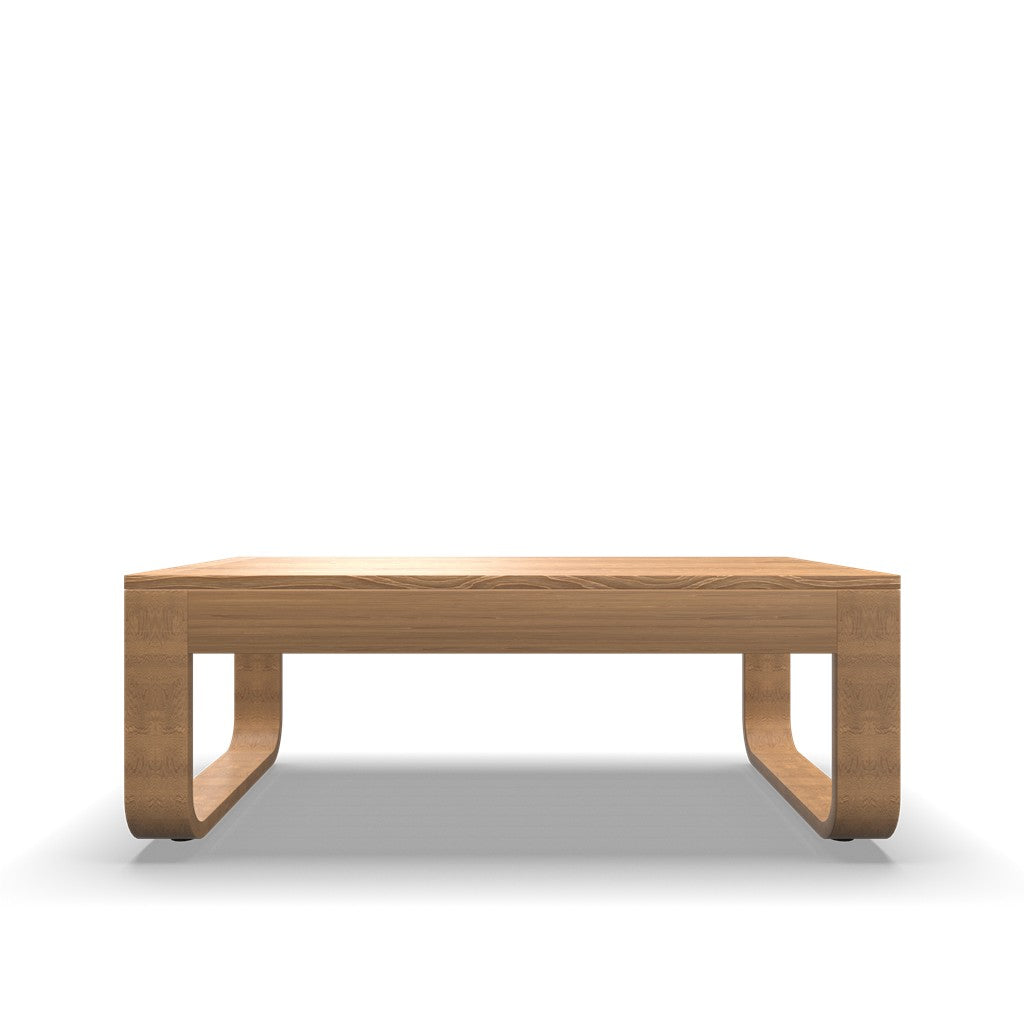 Loungeset tafeltje met houten frame en rechthoekig blad, beige zitkussenvormig vlak