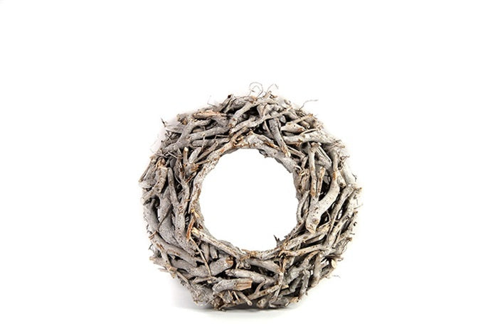 Krans Spikey L grijs