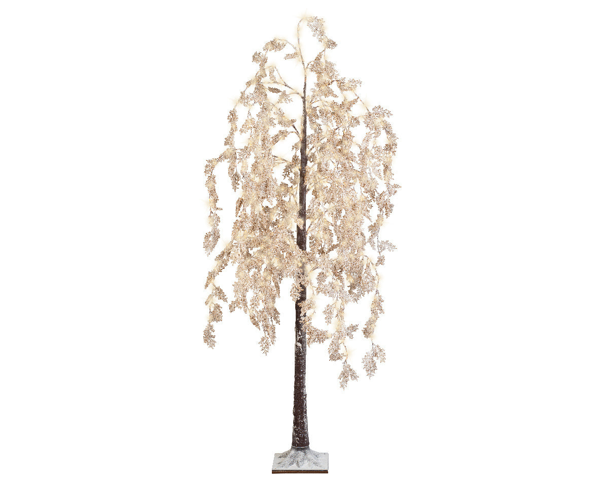 Micro LED boom pvc white flower steady buiten