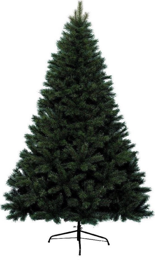 Everlands Canadese spar kunstkerstboom met donkere naalden en metalen standaard