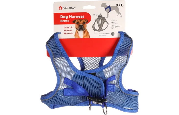 Flamingo - Harnas Step&Go Bento Blauw XXL