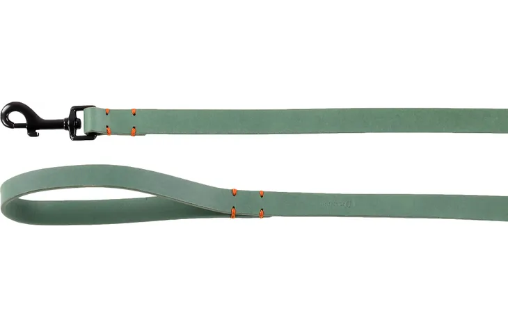 Groene looplijn met ringgesp en oranje markeringen, lengte 130 cm