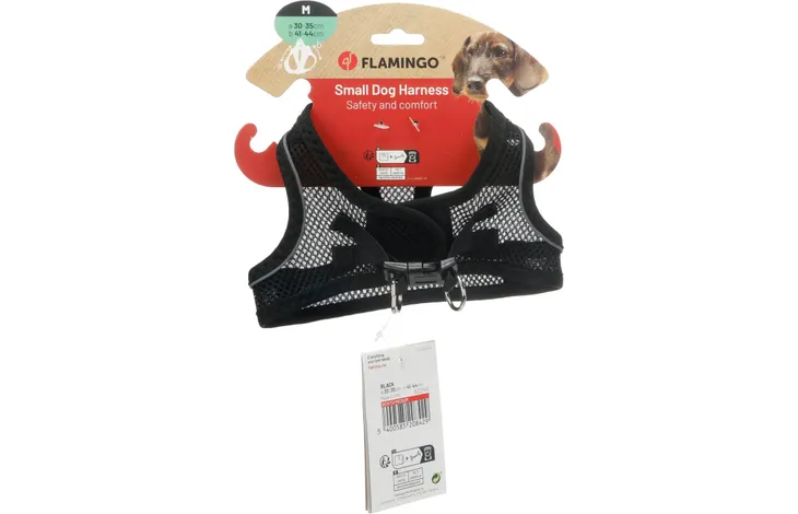 Flamingo - Harnas Step&Go Bento Zwart M