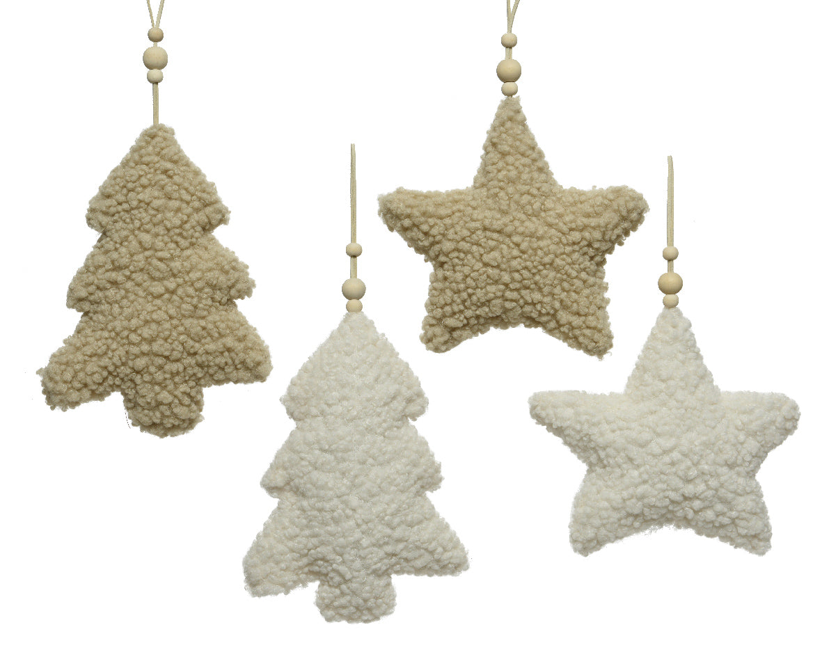 Hanger polyester wooden beads 4assorti