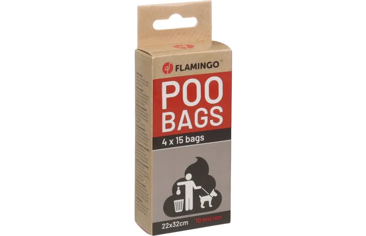 Flamingo - Poepzak Basic Dumpa Zwart 4x15st