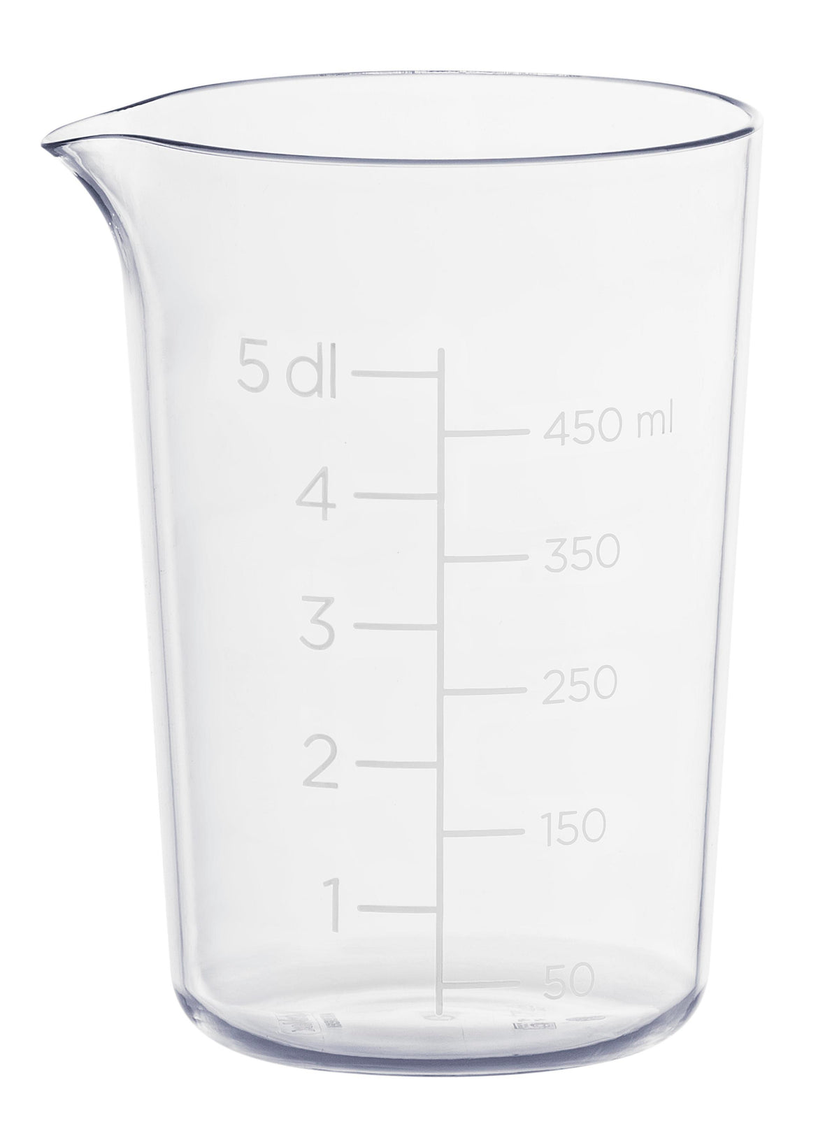 GastroMax maatbeker 500 ml, doorzichtige kunststof met maatstrepen tot 5 dl