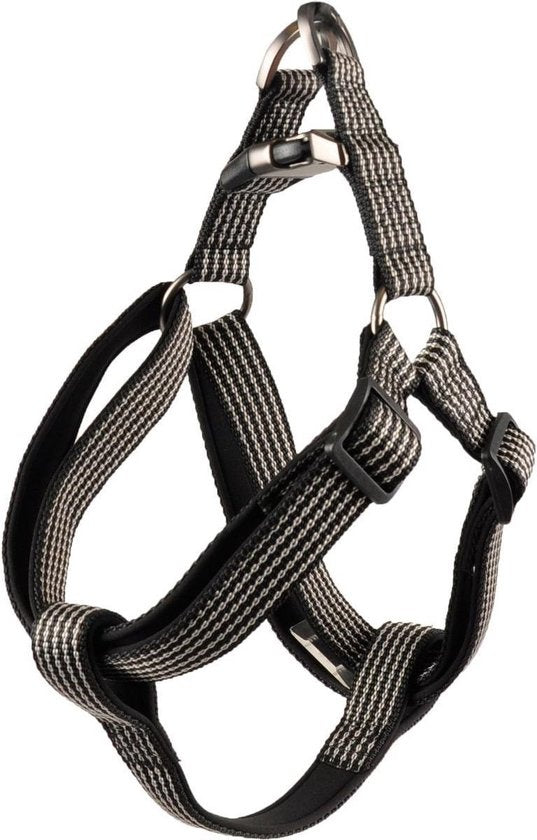 Flamingo Hondentuig Jannu - Zwart - 40 - 70 cm x 25 mm