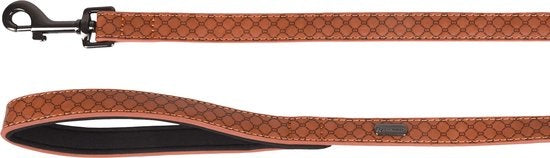 Flamingo Patti Met Neopreen - Looplijn Honden - Looplijn Patti Bruin 130cm 20mm