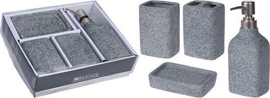 Badkamerset aardewerk 4-delig