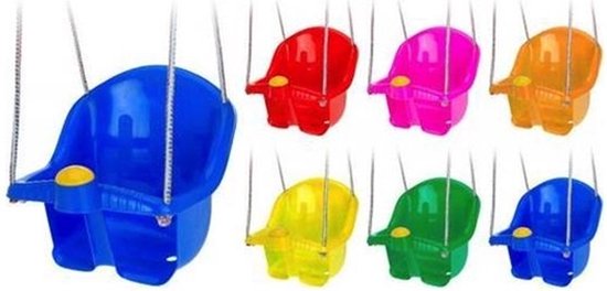 Schommelstoel PP voor baby´s met touw - assortiment van 6 kleuren