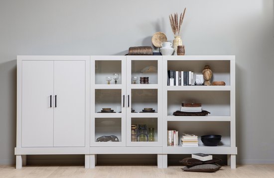 WOOOD Bonk Open Kast - Grenen - Mist - 160x103x37