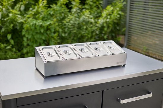 Cozze - Toppingstation met 5 bakjes en 5 deksels