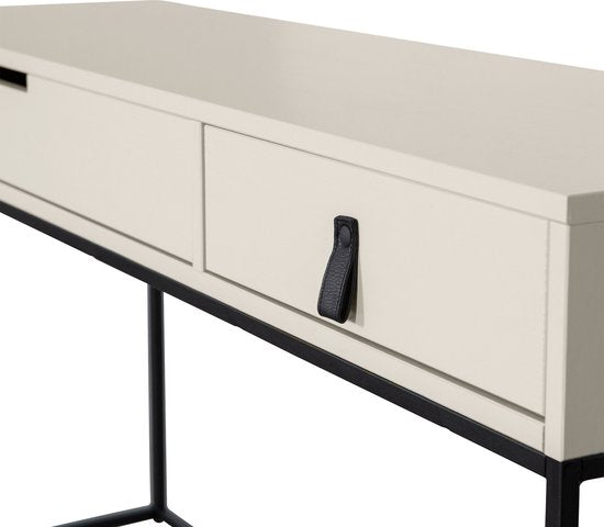 WOOOD Silas Sidetable - Geborsteld Grenen - Dust - 74x140x40