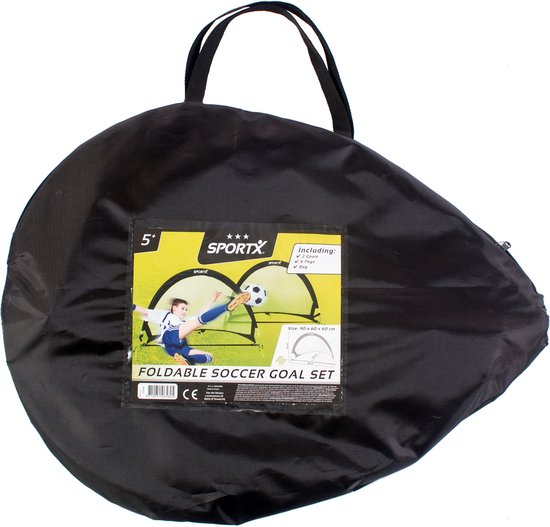 SportX Voetbaldoel 90x60x60cm (set van 2)