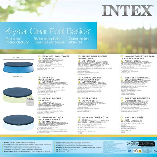 afdekzeil zwembad rond 305cm - Intex